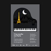 Una noche en París. Un progetto di Design di poster , Graphic design e Papercraft di Adrián Heras - 26.06.2018