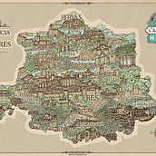 Mapa Ilustrado de Cáceres . Ilustrasi tradisional proyek oleh extremeño - 06.29.2018