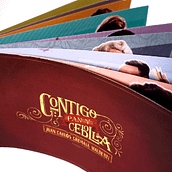 Libro de Arte del filme Contigo pan y cebolla. Un progetto di Calligrafia, Design, Illuminazione fotografica e Illustrazione tradizionale di Tinti Nodarse - 11.10.2015