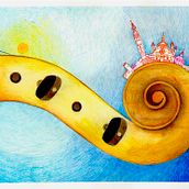 Violino di Cremona Ein Projekt aus dem Bereich 2-D-Animation, Urban Art, Bildende Künste, Concept Art, Kreativität, Traditionelle Illustration und Digitale Illustration von Teresa Bertral Ribas - 02.07.2018