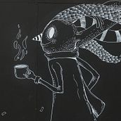 Mural "Bar plaza" Basauri Ein Projekt aus dem Bereich Urban Art und Traditionelle Illustration von Ana Roca - 02.07.2018