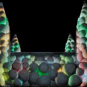 Transmutation, Zsolnay feny festival . 3D, 2D Animation, 3D Animation, Architecture, Street Art, Graphic Design, Music, and VFX project by Javier - 06.28.2018