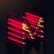 Letra M "Cabaret". 3D, and 3D Animation project by Gabriel Sullón Atoche - 10.25.2018