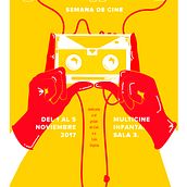 Semana de Cine Colombiano de Caliwood a La Habana. Un progetto di Calligrafia, Design di poster , Graphic design e Illustrazione tradizionale di Tinti Nodarse - 09.10.2017
