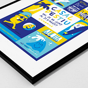 Surf Camp Poster. Un proyecto de Dirección de arte, Diseño, Ilustración vectorial y Publicidad de Pau Montes - 10.05.2018