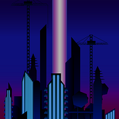 Ilustración.: La ciudad de Babel. Un progetto di Graphic design, Illustrazione vettoriale e Paesaggismo di Reimi T. - 11.07.2018