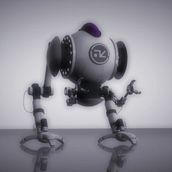Robot floc. 3D, Character Design, and Rigging project by Alan Gonzalez - 07.13.2018