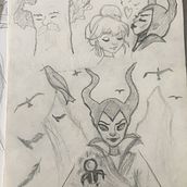 Maléfica desde una perspectiva infantil.. Traditional illustration project by Sibi Rodríguez - 07.15.2018