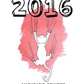 Calendario benéfico con ilustraciones felinas. Product Design, and Traditional illustration project by Estrella Nicolás - 01.01.2016