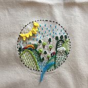 Mi Proyecto del curso: Técnicas básicas de bordado: puntadas, composiciones y gamas cromáticas. Embroider project by Anamaria Sánchez - 07.19.2018