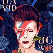 DAVID BOWIE. Design gráfico, Ilustração tradicional, Ilustração digital e Ilustração vetorial projeto de Jonathan Chún Has - 15.07.2018