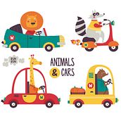 Animals & Cars. Vector Illustration project by Willian Quinto Benito - 07.24.2018