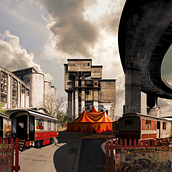 Future Circus_Matte Painting and Animation After Effects. 2D Animation project by Anna Solanilla - 07.27.2018