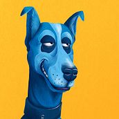 Blue dogday. Advertising project by Jesús Jordán - 08.05.2018