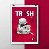 TRASH ART Exhibtion. Un progetto di Direzione artistica e Graphic design di Ivan Spacek - 01.08.2018