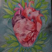 Corazón Floreciendo.. Projekt z dziedziny Craft,  Sztuki piękne, Concept art, Kreat, wność,  R, sunek,  R, sunek art, st, czn, Design, Projektowanie graficzne, Trad, c, jna ilustracja, T, pografia, Papercraft i  Malarstwo użytkownika Patt EscoR - 09.08.2018