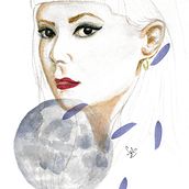 Mi Proyecto del curso: Retrato ilustrado en acuarela. Traditional illustration project by Silvia Lopez - 08.11.2018