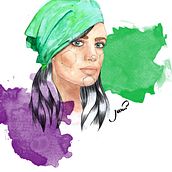 Mi Proyecto del curso: Retrato ilustrado en acuarela. Artes plásticas, Ilustração tradicional, Ilustração digital, e Pintura em aquarela projeto de Juana LUJÁN - 11.08.2018