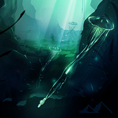 Underwater. Concept Art, Traditional illustration, and Digital Illustration project by Eli Trotta Sanz - 08.13.2018