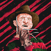Mi Proyecto del curso: Ilustra con garra y vencerás: "A Nightmare on Elm Street". Un projet de Design graphique, Illustration traditionnelle, Illustration numérique et Illustration vectorielle de Saray Rodríguez - 15.08.2018