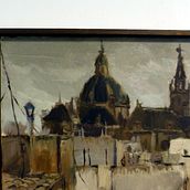 Lluvia en Sevilla. Óleo sobre lienzo.. Projekt z dziedziny Sztuki piękne i Malarstwo użytkownika Amador Sevilla García - 01.12.1990