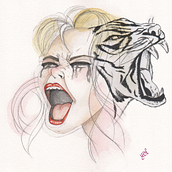 I’m a monster . Traditional illustration, and Watercolor Painting project by María Redrado Morant - 08.16.2018