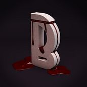 Bloody letter. 3D, Art Direction, Graphic Design, 3D Modeling, and Photo Retouching project by Harry Sequini - 08.18.2018