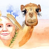 Camel Lady - Mi Proyecto del curso: Retrato ilustrado en acuarela.  project by Mari Carmen L G - 08.22.2018