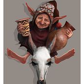 duende andino ilustración photoshop. Digital Illustration project by Marvin Edu Rojas Aquise - 08.24.2018