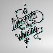 Illustrator has stopped working - Lettering. Creativit, Design, Graphic Design, and Lettering project by Sara Prados - 08.25.2018