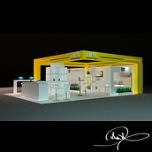 AEX inversiones-Stand Design. 3D, Architecture, Creativit, Design, Information Design, Graphic Design, Set Design, Infographics, and 3D Modeling project by Diana Carolina Londoño - 08.29.2018