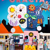 PROPUESTA CARTEL FESTA MAJOR DE GRÀCIA. . Arts, Crafts, Poster Design, Graphic Design, Traditional illustration, and Paper Craft project by Carlos Bautista - 08.31.2018