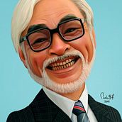 Hayao Miyazaki . Digital Illustration project by paolahf - 09.01.2018