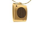 Pendant with wood and gems. Jewelr, and Design project by Santi Casanova González - 09.03.2018