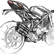 SKETCH MOTO BIKE. Een project van  Tekening van marc andreu castro - 03.09.2018
