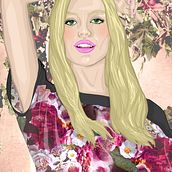 Floral/Blonde Ein Projekt aus dem Bereich Modedesign, Traditionelle Illustration, Digitale Illustration und Vektorillustration von Carla Schirillo - 04.09.2018