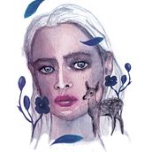 Mi Proyecto del curso: Retrato ilustrado en acuarela. Portrait Drawing, Traditional illustration, and Digital Illustration project by gabrieladominguin - 09.04.2018
