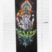 GANESHA. Graffiti sobre cartón.. Street Art, Concept Art, and Editorial Design project by DANI ALBORS i SELLÉS - 09.10.2018
