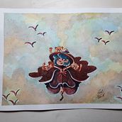 Brujita, realizada en acuarela. Traditional illustration project by Araceli Salazar Casamayor - 09.14.2018