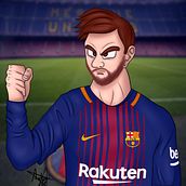 Messi Dbz. Desenho, Ilustração tradicional e Ilustração digital projeto de Antoni Amorós Aparisi - 23.05.2018