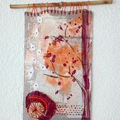 Tarde o temprano todo germina. Punto corbatín punto atrás, punto morse, óleo sobre cartóncillo.. Embroider project by Guadalupe Nogueira - 09.17.2018