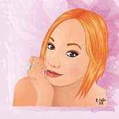 Retrato chica. Drawing project by Ruben Castro - 09.17.2018