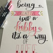 lettering . Artes plásticas, e Caligrafia projeto de Rosita de Alejandría - 17.09.2018