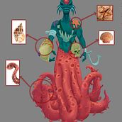 Concept Art y Diseño de Personajes - Mermay 2018. Un progetto di Bozzetti, Arte concettuale, Creatività, Disegno, Disegno artistico, Character design, Illustrazione tradizionale, Illustrazione digitale, Pittura, Stor e telling di Oscar Guerrero - 20.07.2018