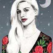 Autorretrato. Ilustração tradicional e Ilustração digital projeto de Diana Guasch - 27.09.2018