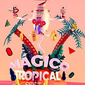 Mágico tropical fest. Digital Illustration project by Renata Cont - 10.03.2018