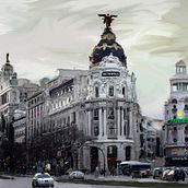 Madrid . Een project van Digitale illustratie y Schilderij van Augusto Re - 06.10.2018