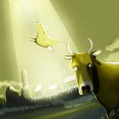 OVNI. Ilustração tradicional projeto de bran_bran - 08.10.2018