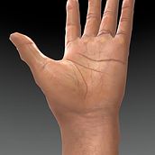 Textured hand. 3D projeto de Juanita rubio - 13.02.2017