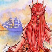 Sea of Gold. Concept Art, Traditional illustration, and Watercolor Painting project by Sara Poveda - 05.29.2018